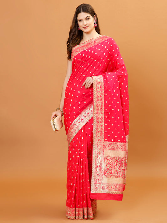 Zari Border Banarasi Woven Saree