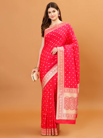 Zari Border Banarasi Woven Saree