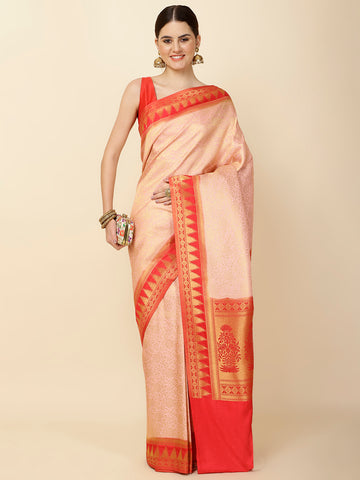 Brocade Zari Jaal Woven Handloom Saree