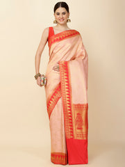 Brocade Zari Jaal Woven Handloom Saree