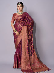 Zari Jaal Woven Art Silk Saree