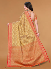 Zari Jaal Cotton Woven Saree