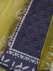 Printed Cotton Blend Unstitched Suit With Dupatta