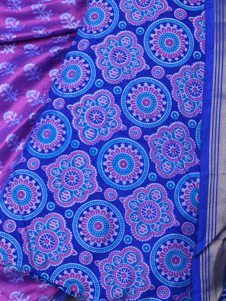 Art Silk Unstitched Suit Piece With Dupatta