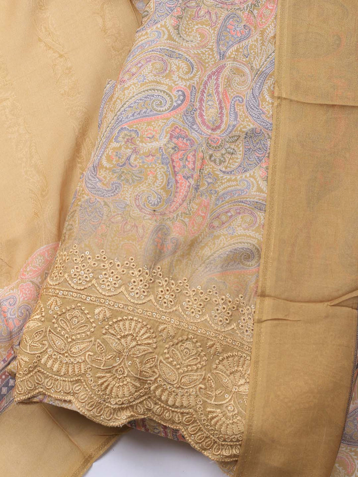 Printed Muslin Unstitched Suit With Dupatta