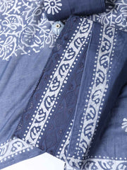 Printed Cotton Blend Unstitched Suit With Dupatta