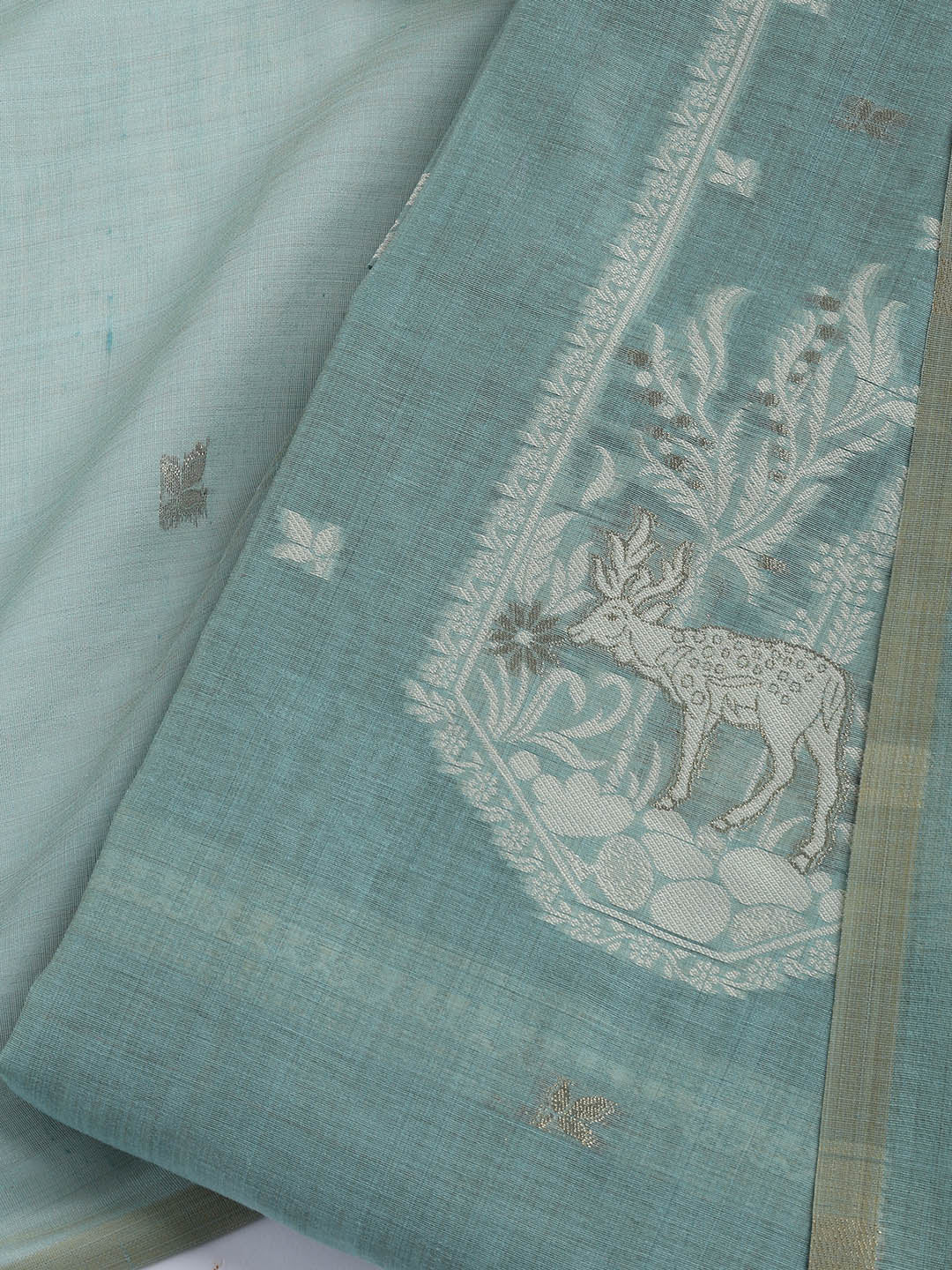 Woven Chanderi Unstitched Suit With Dupatta