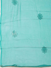 Neck Embroidered Handloom Unstitched Suit With Dupatta