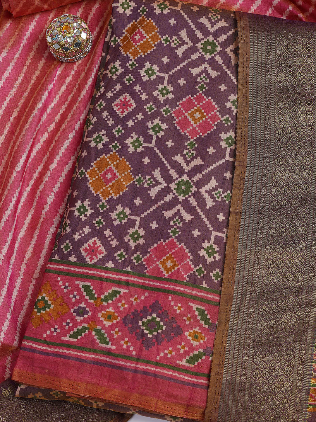 Art Silk Unstitched Suit Piece With Dupatta