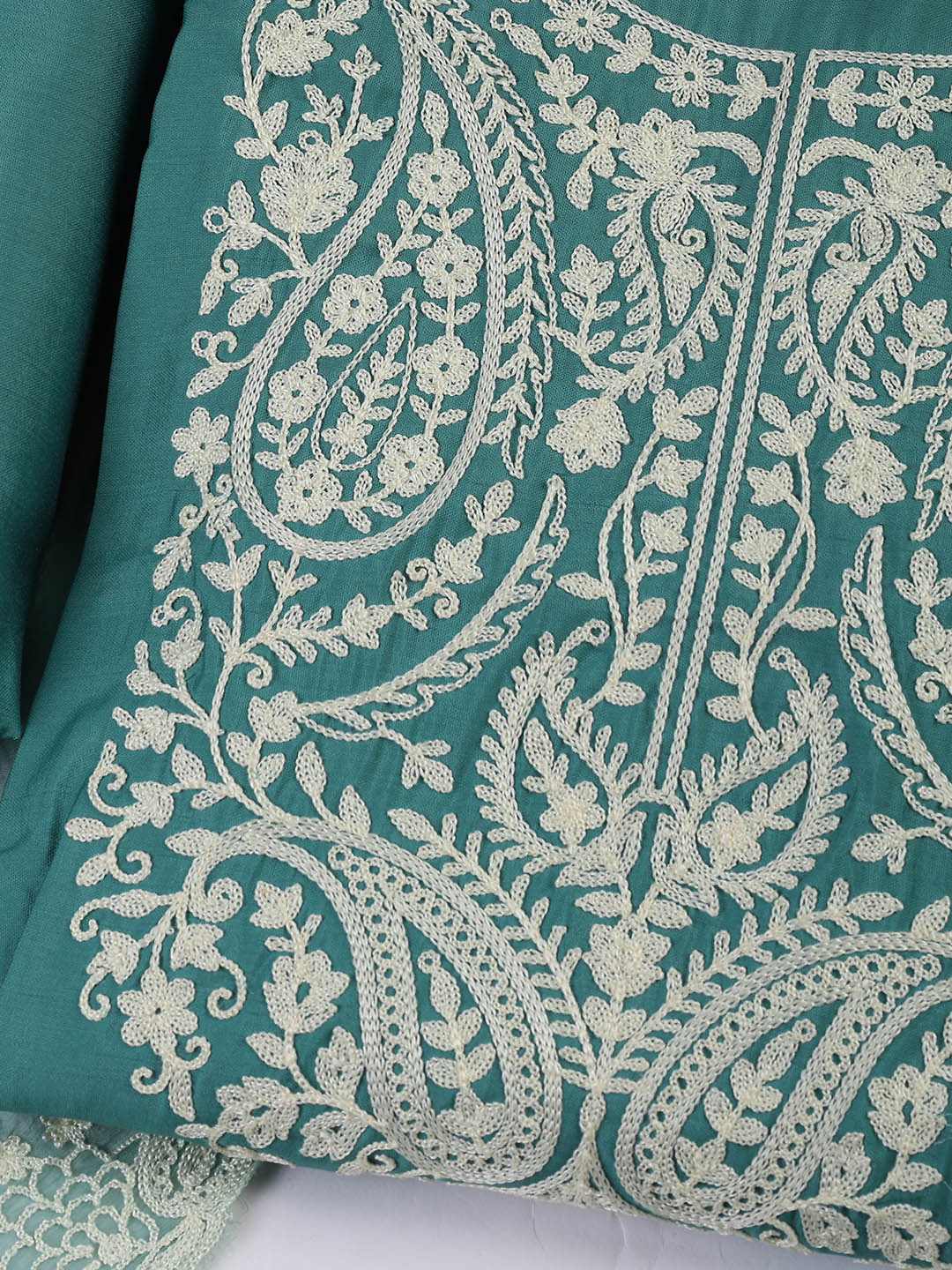 Cotton Blend Unstitched Suit Piece With Dupatta
