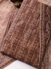 Printed Chanderi Unstitched Suit With Dupatta