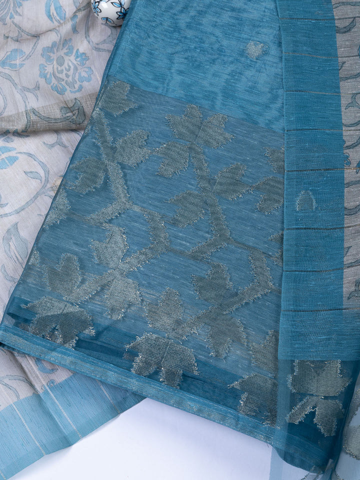 Woven Tissue Unstitched Suit With Dupatta