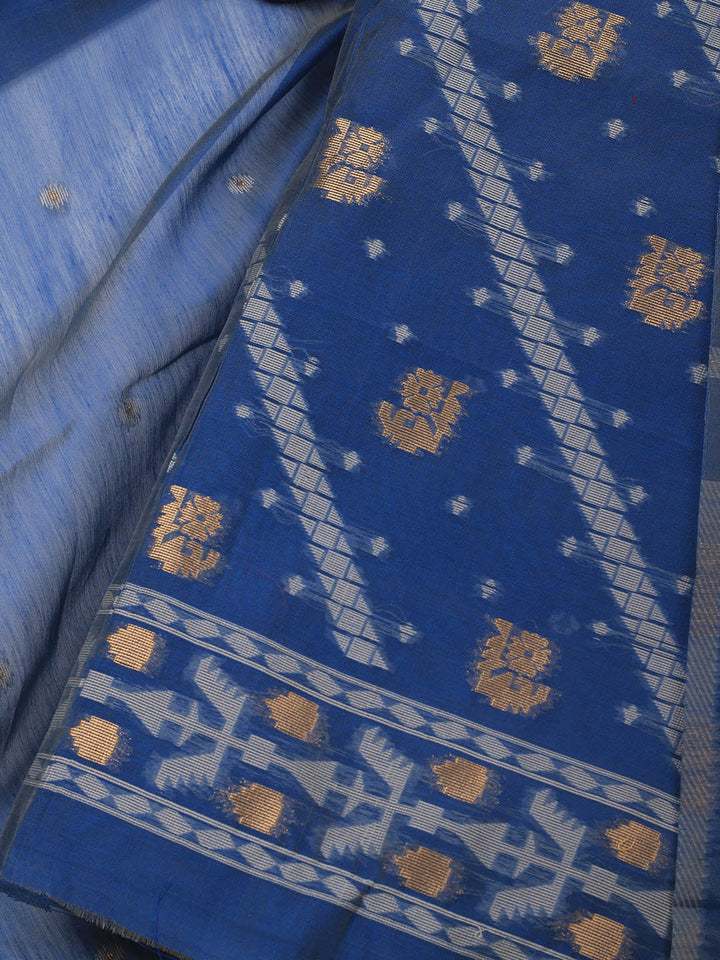 Jamdani Chanderi Unstitched Suit Piece With Dupatta