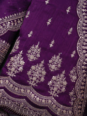 Sequence Art Silk Unstitched Suit Piece With Dupatta