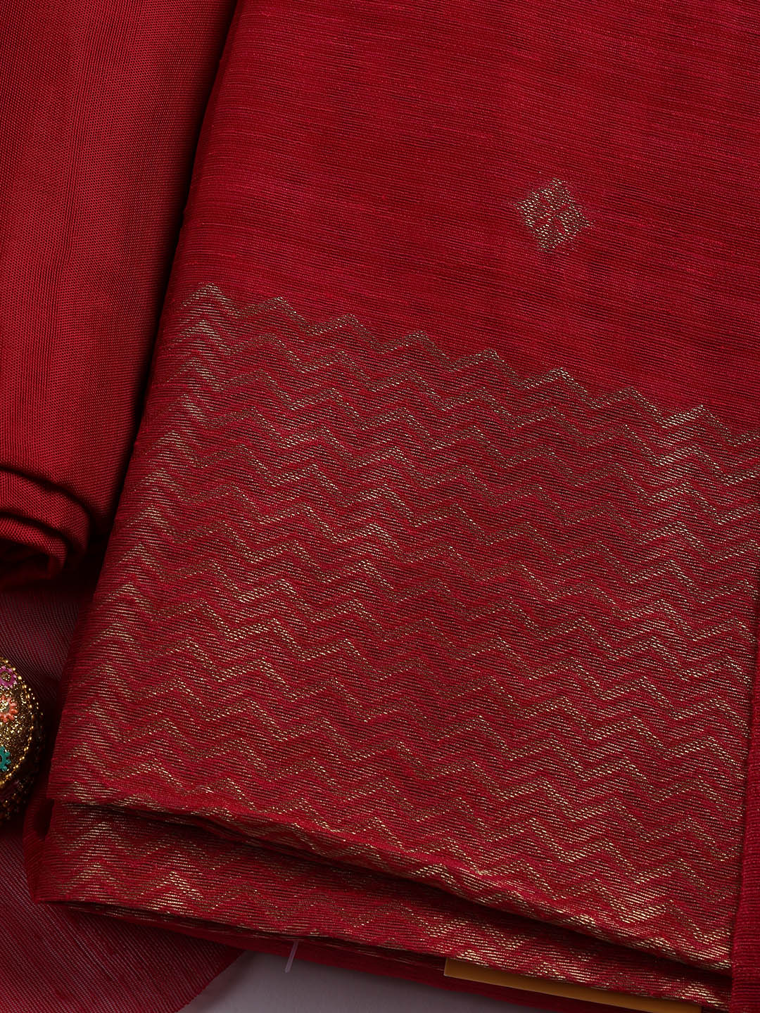 Woven Chanderi Unstitched Suit Piece With Dupatta