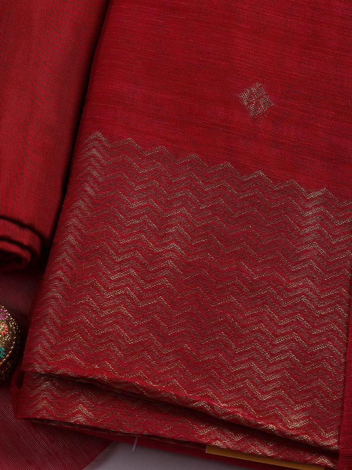 Woven Chanderi Unstitched Suit Piece With Dupatta
