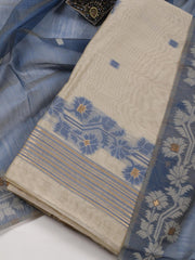 Jamdani Chanderi Unstitched Suit Piece With Dupatta