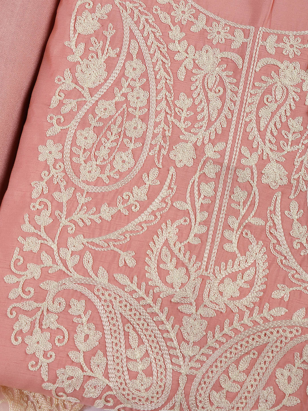 Cotton Blend Unstitched Suit Piece With Dupatta