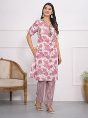 Printed Muslin Kurta With Pants