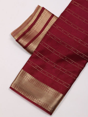 Plain Zari Border Organza Saree