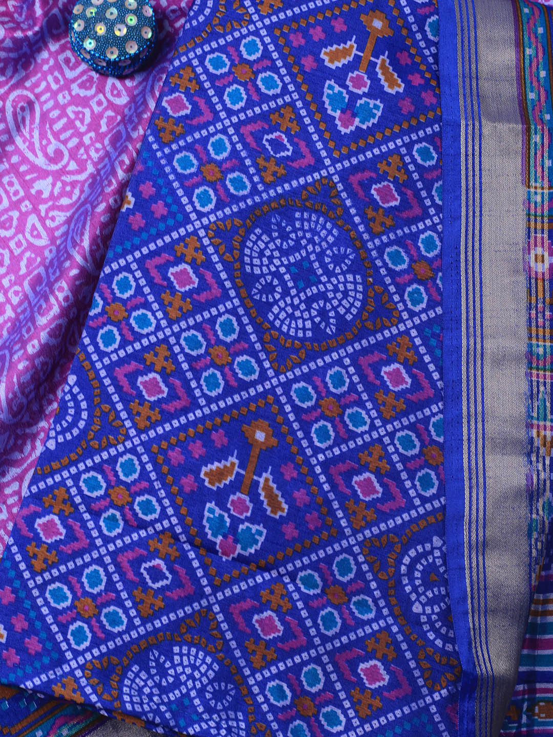 Art Silk Unstitched Suit Piece With Dupatta