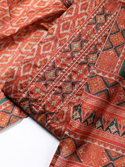 Printed Chanderi Unstitched Suit With Dupatta