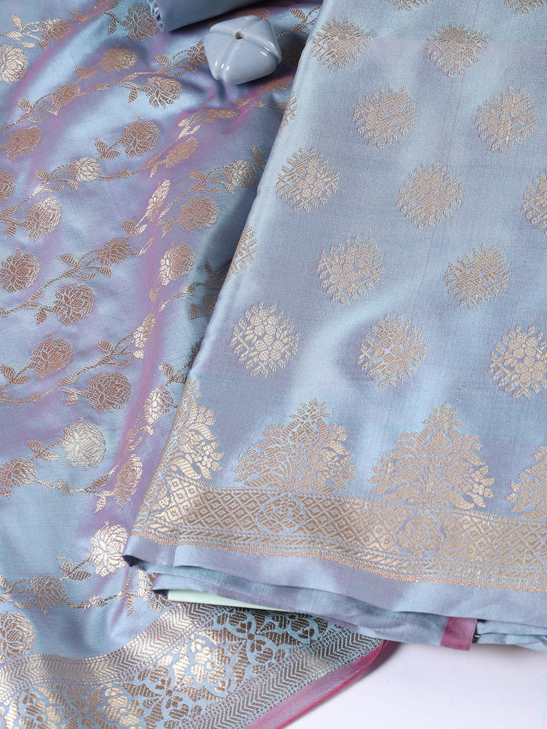 Woven Chanderi Unstitched Suit Piece With Dupatta