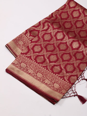 Zari Jaal Handloom Woven Saree