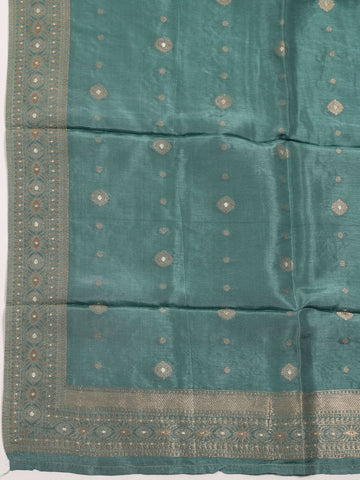 Woven Chanderi Unstitched Suit With Dupatta