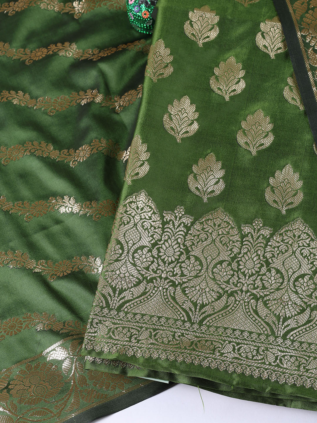Woven Chanderi Unstitched Suit Piece With Dupatta