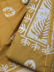 Printed Cotton Blend Unstitched Suit With Dupatta
