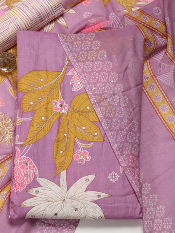 Printed Cotton Unstitched Suit Dupatta