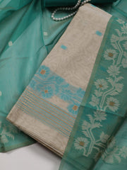 Jamdani Chanderi Unstitched Suit Piece With Dupatta
