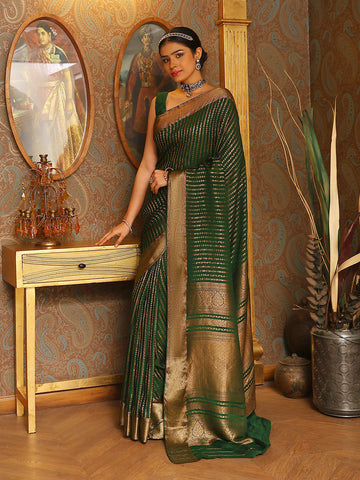 Antique Booti Crepe Woven Saree