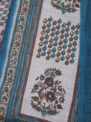 Printed Chanderi Unstitched Suit With Dupatta