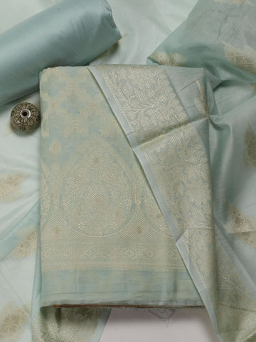 Woven Chanderi Unstitched Suit With Dupatta