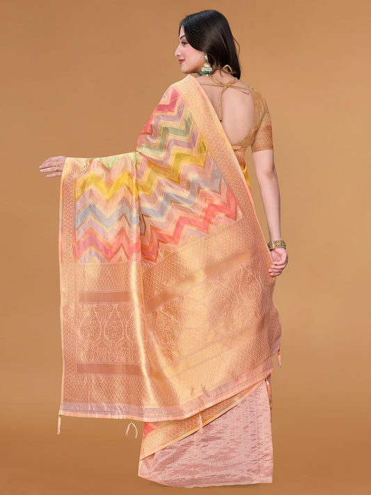 Zari Jaal Cotton Woven Saree