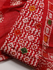 Printed Cotton Blend Unstitched Suit With Dupatta