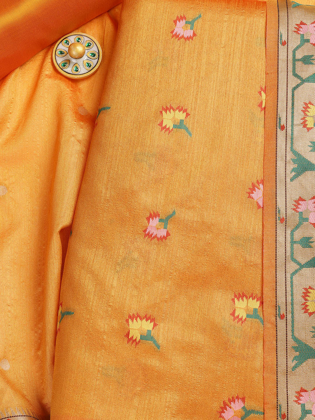 Woven Chanderi Unstitched Suit Piece With Dupatta