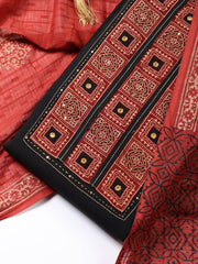 Printed Cotton Blend Unstitched Suit Piece With Dupatta