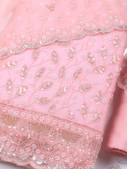Embroidered Chiffon Unstitched Suit With Dupatta
