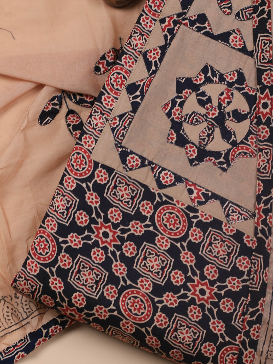 Printed Cotton Blend Unstitched Suit With Dupatta