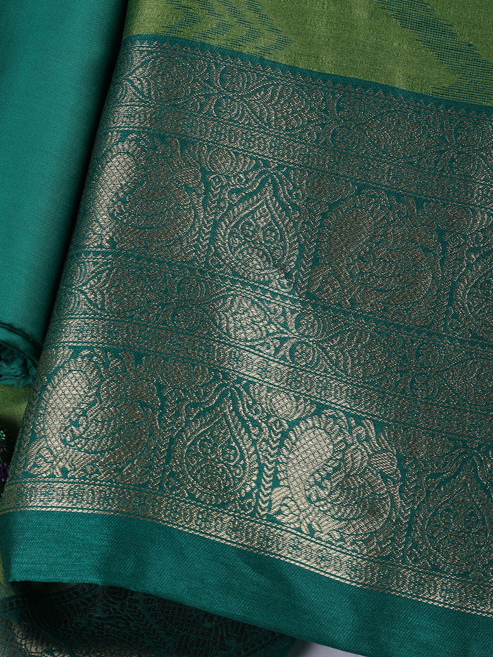 Woven Chanderi Unstitched Suit With Dupatta