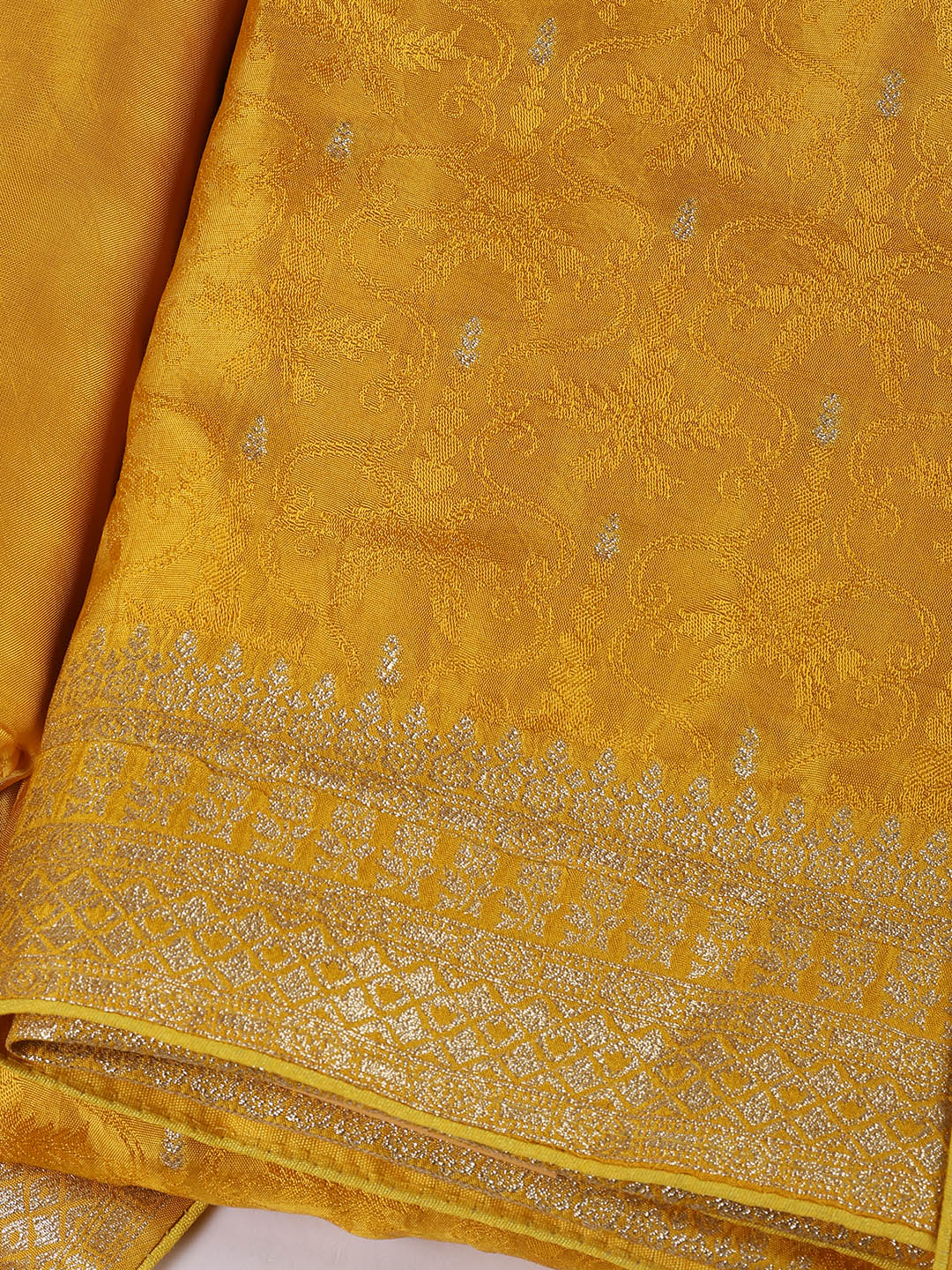 Embroidery Chanderi Unstitched Suit With Dupatta