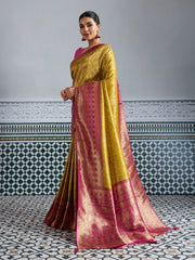 Woven Design Meenakari Kanjivaram Silk Saree