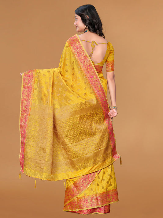 Zari Jaal Cotton Woven Saree