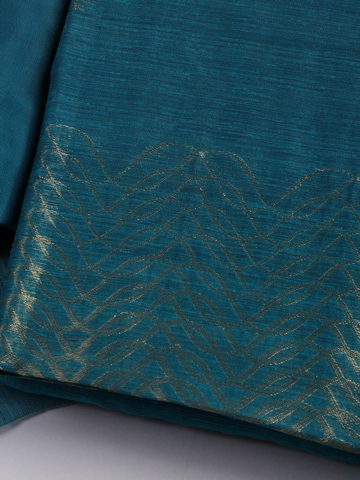 Woven Chanderi Unstitched Suit Piece With Dupatta