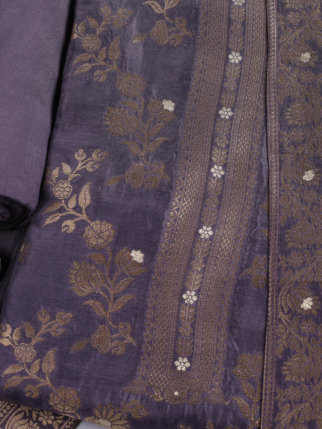 Embroidered Chanderi Unstitched Suit Piece With Dupatta
