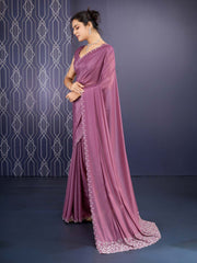 Stone Work Art Crepe Saree