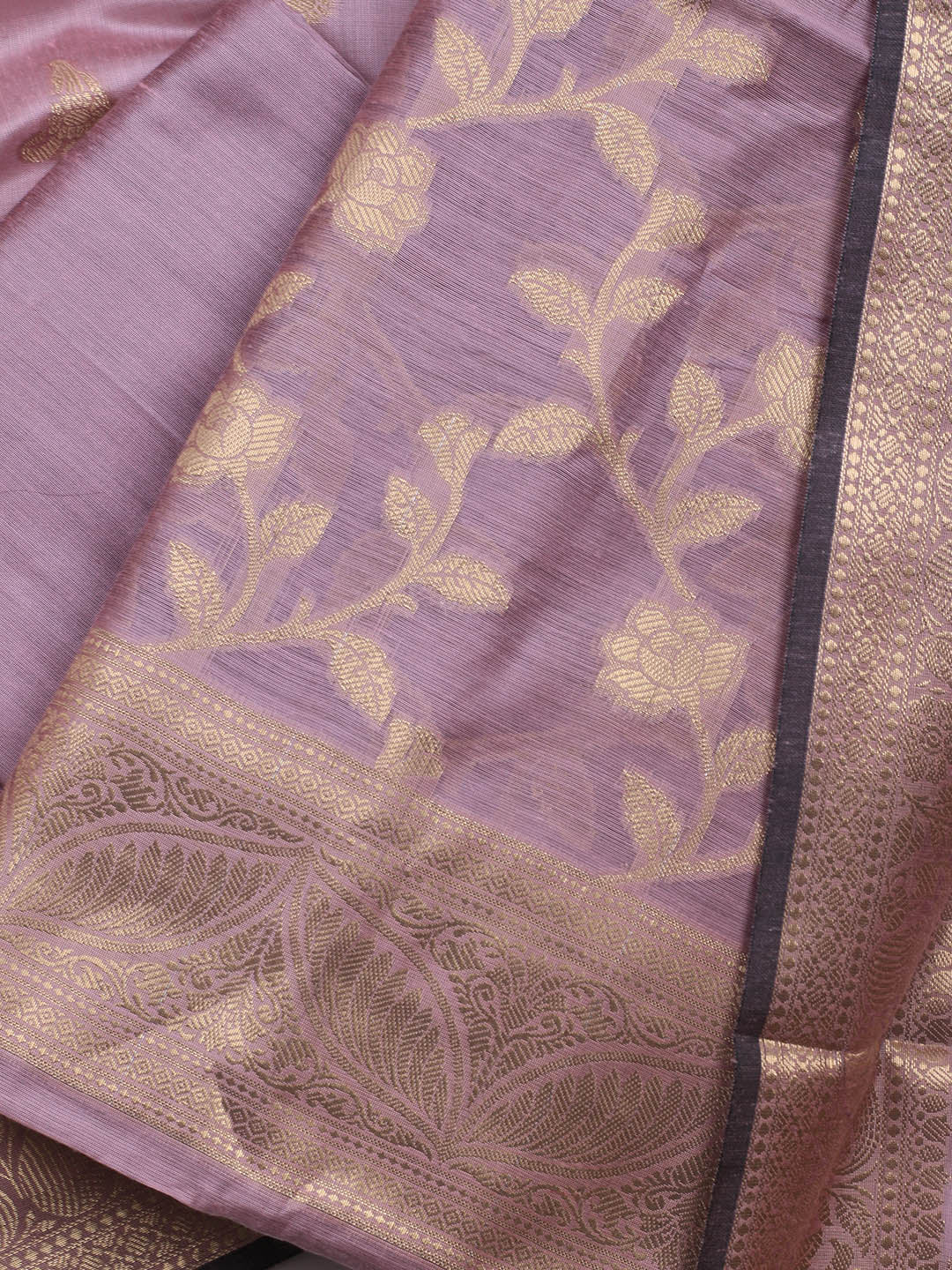 Woven Chanderi Unstitched Suit With Dupatta